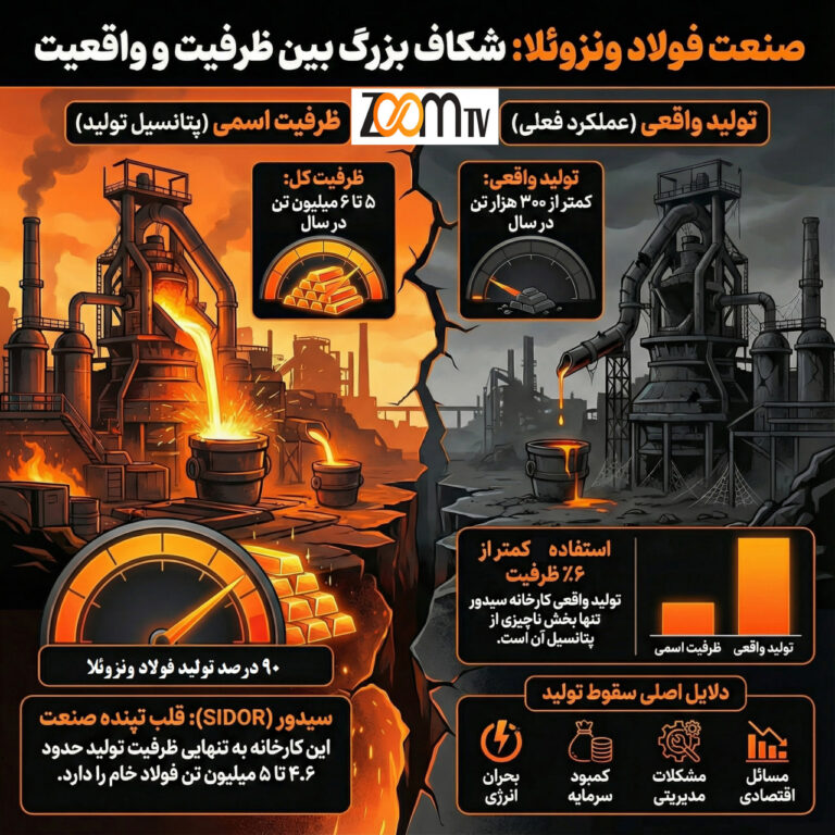 صنعت فولاد ونزوئلا: شکاف بزرگ بین ظرفیت و واقعیت